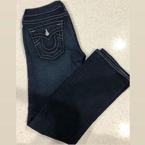 vintage dark blue bootcut jeans!!